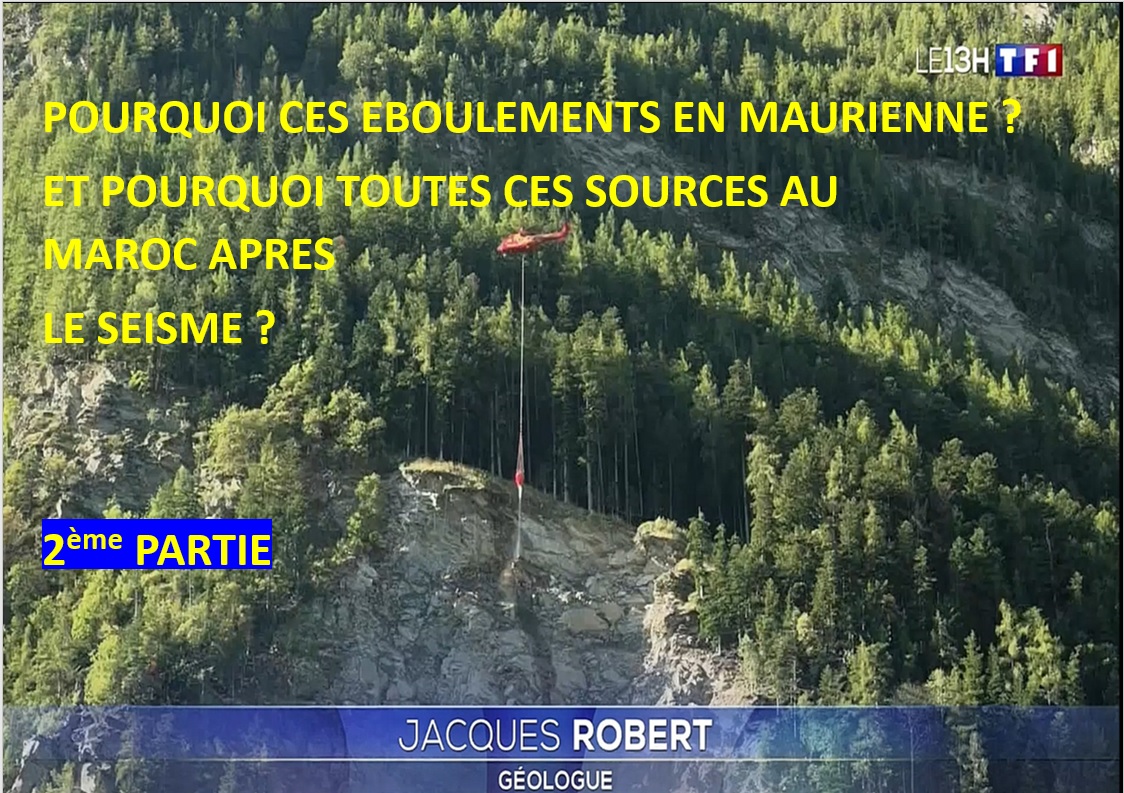 APPARITION DES SOURCES AU MAROC APRES LE SEISME - EXPLICATIONS